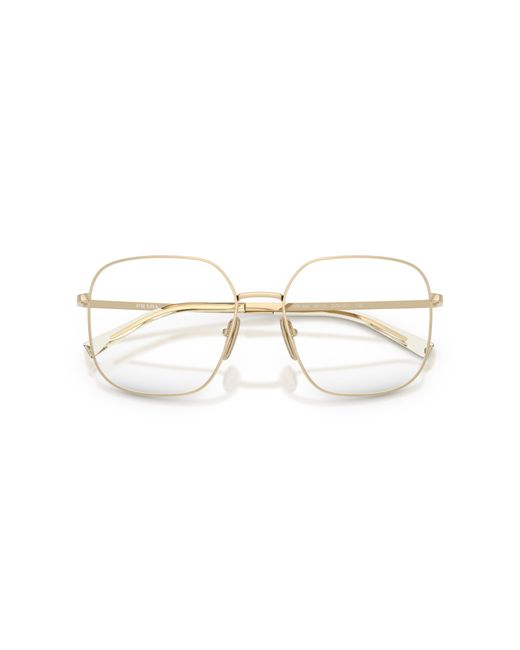 Prada Black Pr A59V Zvn1O1 Optical Frames Steel Squared Normal