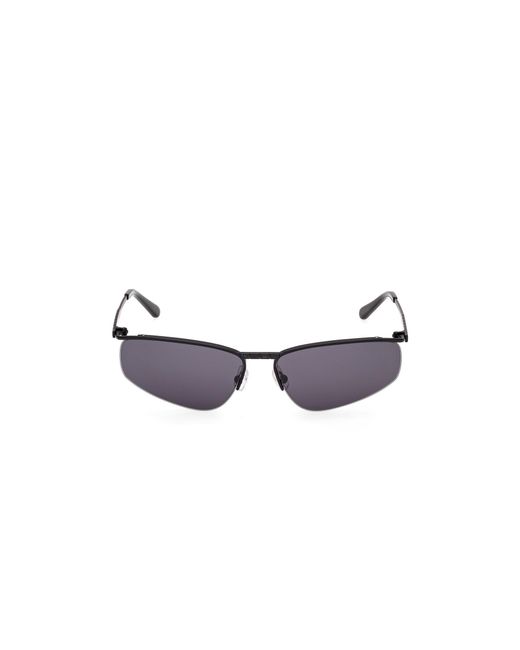 Gcds Black Gd0071 02A Sunglasses Metal Smoke Geometric Normal