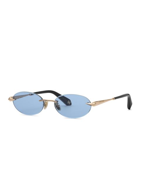 Roberto Cavalli Black Src152M 300B Sunglasses Metal Geometric Normal