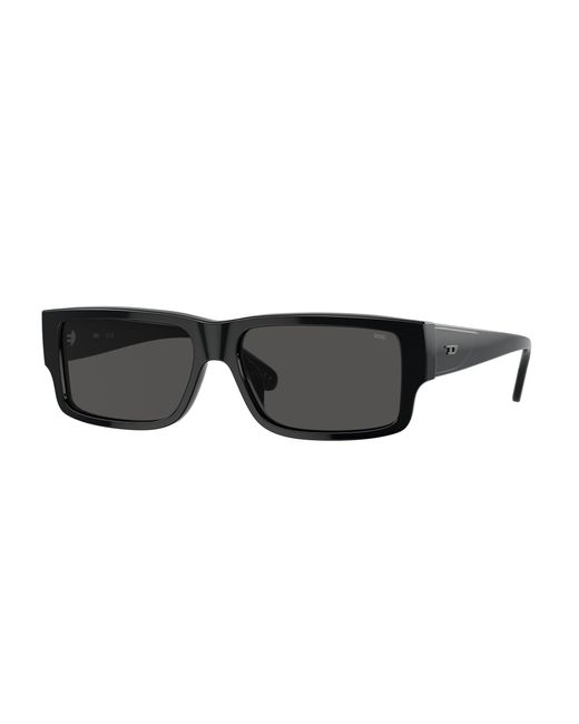 DIESEL Black Dl2003 701/87 Sunglasses Acetate Squared Normal for men