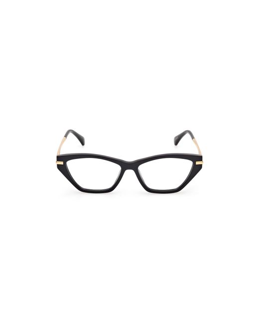 Max Mara Black Mm5176 001 Optical Frames Acetate Round Normal