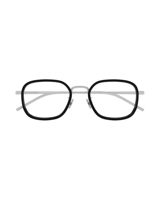 Bottega Veneta Black Bv1427Oa 001 Optical Frames Titanium Transparent Squared