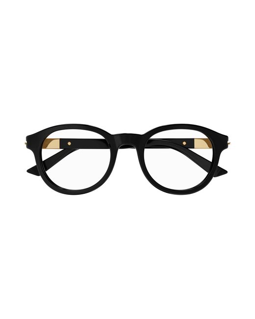 Gucci Black Gg1503O 001 Optical Frames Acetate Transparent Round for men