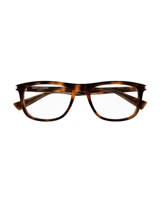 Saint Laurent Black Sl 812 007 Optical Frames Acetate Transparent Squared