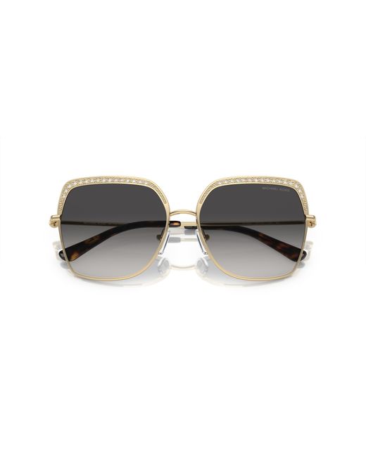 Michael Kors Black Mk1141 Greenpoint 10188G Sunglasses Metal Squared Normal Shaded