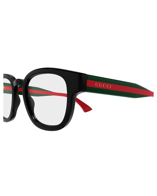 Gucci Black Gg1992O 005 Optical Frames Acetate Transparent Round for men
