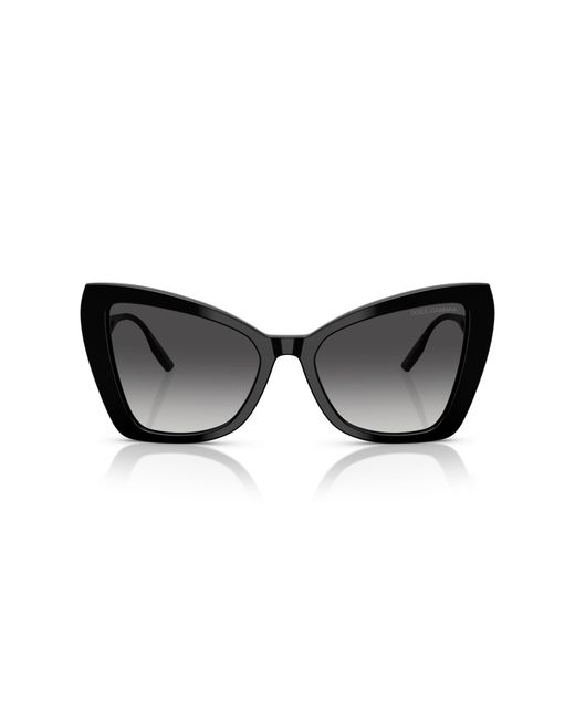 Dolce & Gabbana Black Dg4489 501/8G Sunglasses Acetate Cat Eye Normal Shaded