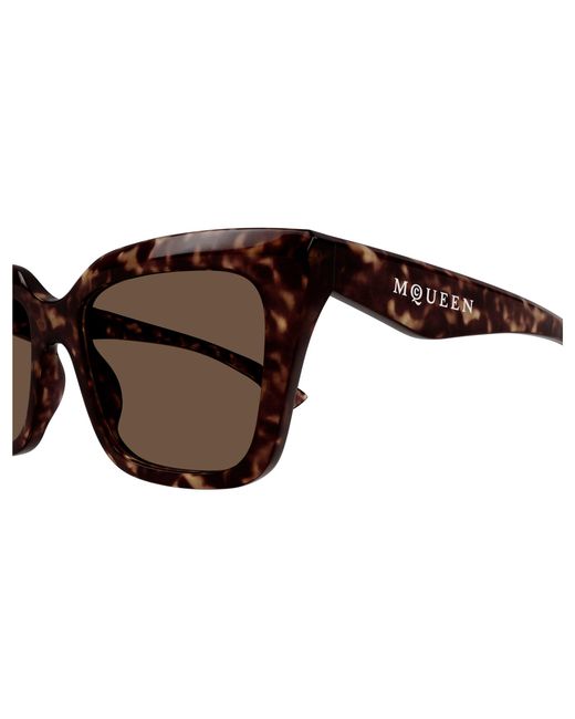 McQueen Black Am0473S 002 Sunglasses Acetate Squared