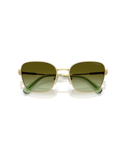 Swarovski Green Sk7029 4004E8 Sunglasses Metal Pilot Normal Shaded