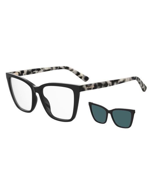 Moschino Black Mol698/C Tcb/C3 Optical Frames Polyamide Squared Polarized