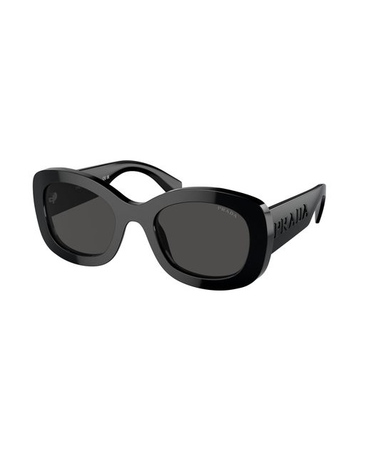 Prada Black Pr A13S 1Ab5S0 Sunglasses Acetate Round Normal
