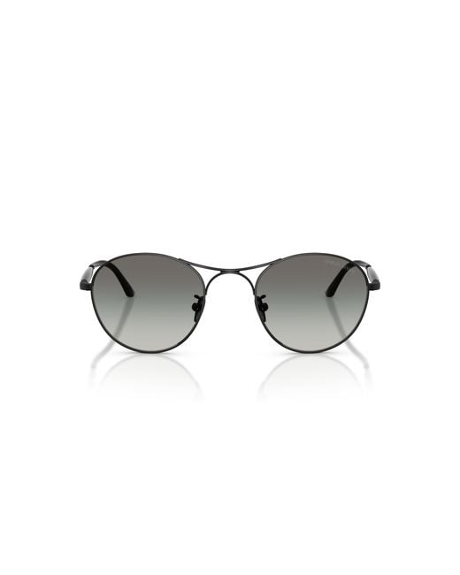 Giorgio Armani Black Ar6177 300111 Sunglasses Steel Round Normal Shaded for men