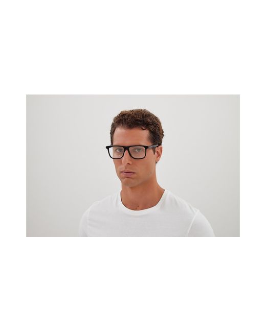 McQueen Black Am0463O 001 Optical Frames Acetate Transparent Pilot for men