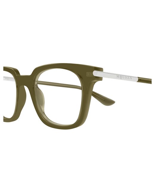 McQueen Black Am0521O 004 Optical Frames Acetate Transparent Squared