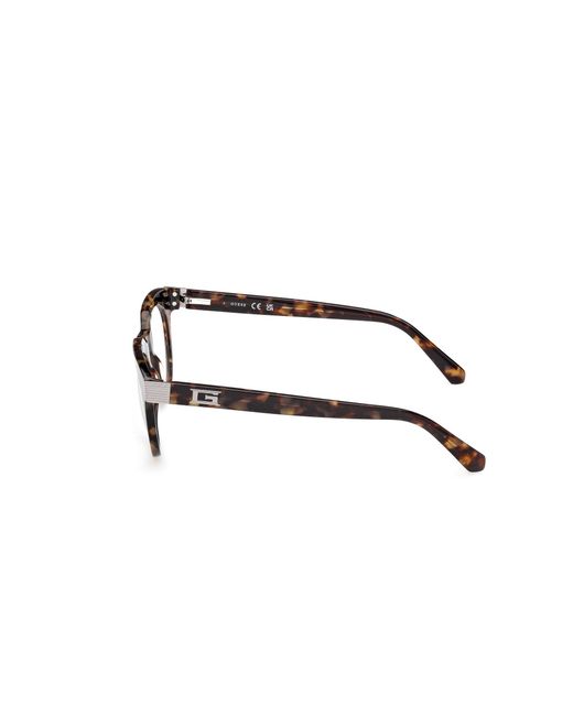 Guess Black Gu50241 053 Optical Frames Acetate Round Normal for men