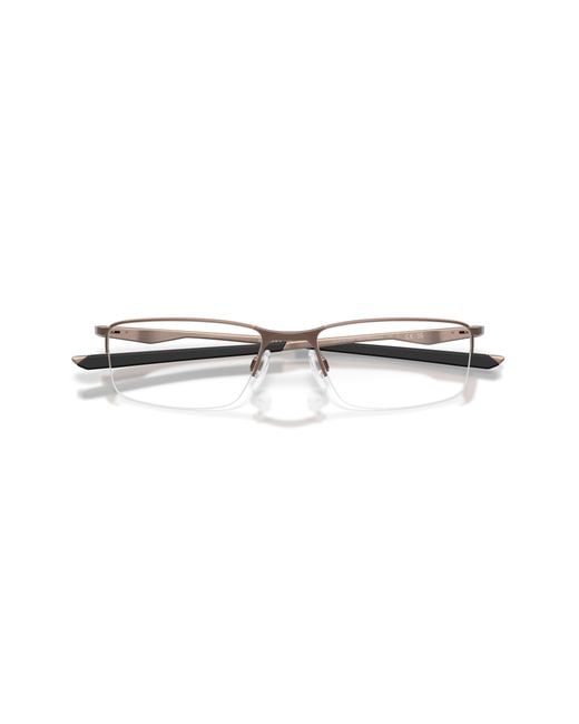 Oakley Black Ox3218 Socket 5.5 321818 Optical Frames Metal Transparent Squared Normal for men