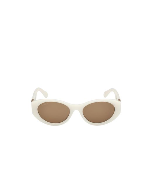 MAX&Co. White Mo0123 25J Sunglasses Acetate Round Normal
