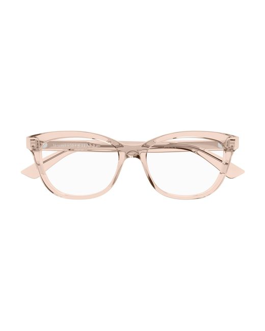 McQueen Black Am0461O 003 Optical Frames Acetate Transparent Cat Eye