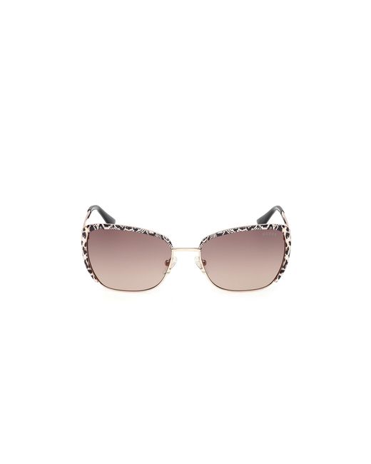 Guess Black Gu00218 28F Sunglasses Metal Squared Normal