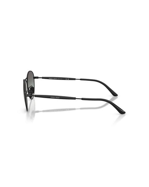 Giorgio Armani Black Ar6177 300111 Sunglasses Steel Round Normal Shaded for men