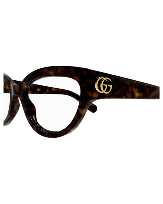 Gucci Black Gg1598O 002 Optical Frames Injected Transparent Cat Eye