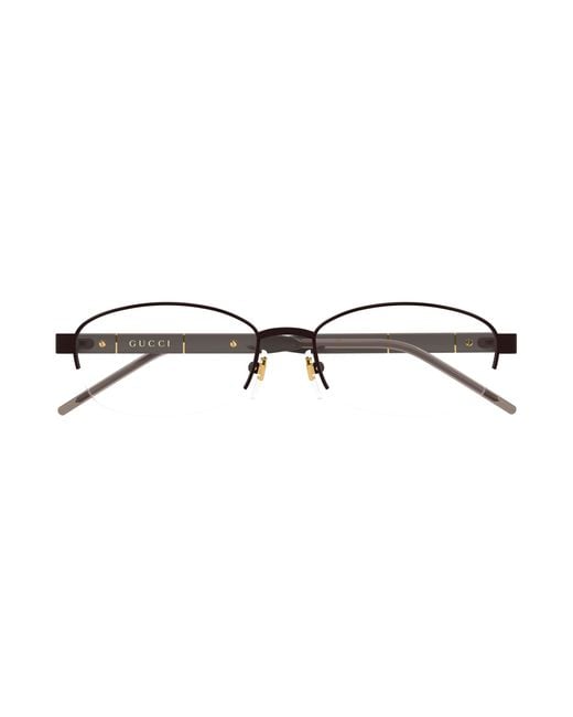 Gucci Black Gg1742Oj 002 Optical Frames Titanium Transparent Round