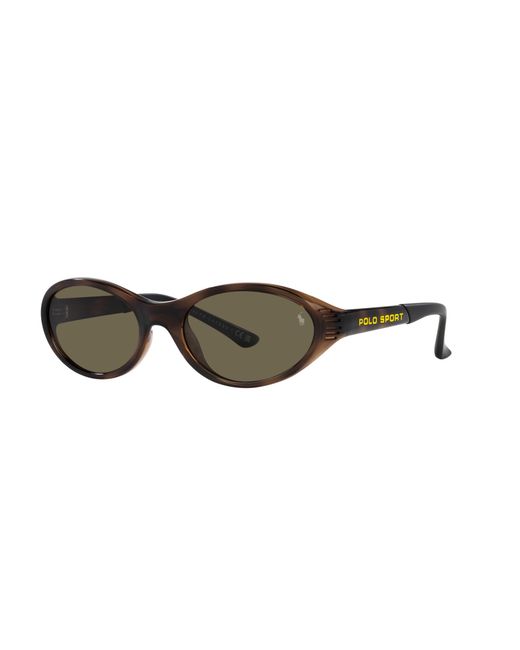 Polo Ralph Lauren Black Ph4197U 5003/3 Sunglasses Injected Round Normal for men