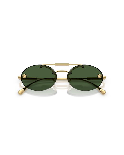 Versace Green Ve2295 100271 Sunglasses Metal Round Normal