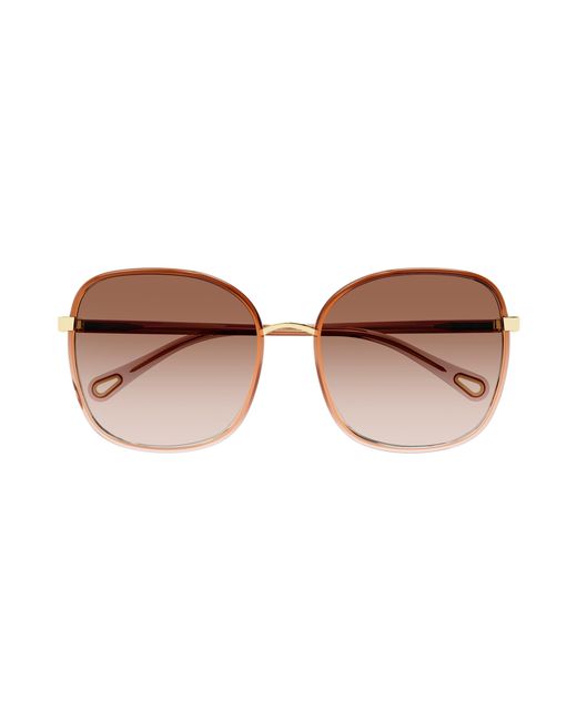 Chloé Black Ch0031S 007 Sunglasses Bio-Inject Squared Shaded