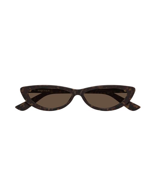 McQueen Black Am0535S 002 Sunglasses Acetate Round
