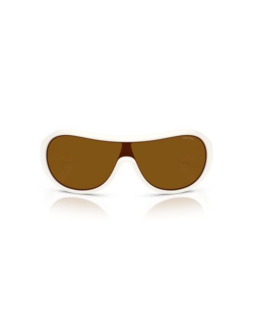 Miu Miu Black Mu B14Su 17K20V Sunglasses Injected Bronze Geometric Normal