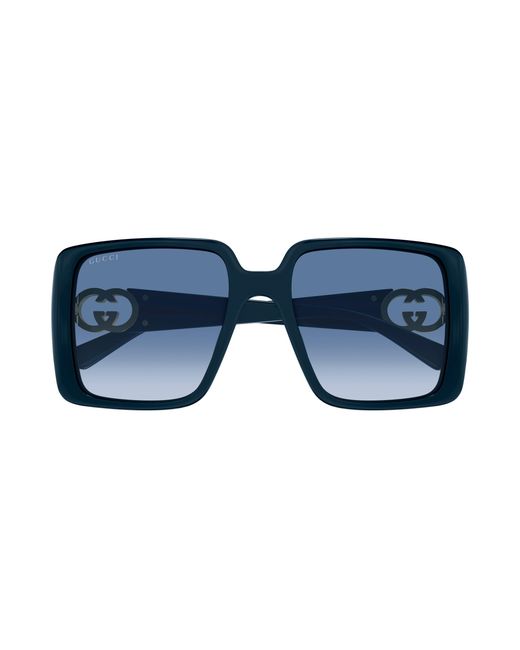 Gucci Black Gg1692Sa 007 Sunglasses Injected Squared