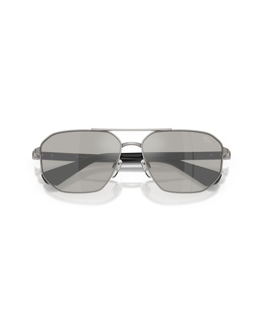 Burberry Black Be3166 10036G Sunglasses Metal Pilot Mirrored for men