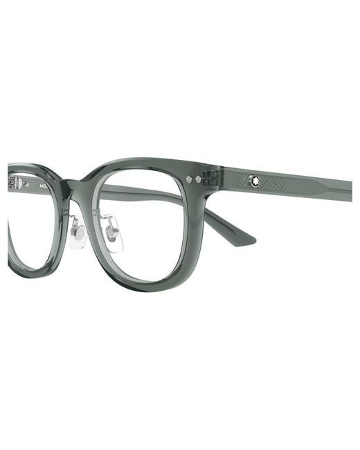 Montblanc Black Mb0450Oj 008 Optical Frames Acetate Transparent Round for men