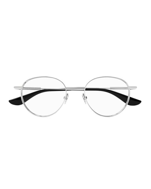 McQueen Black Am0502O 001 Optical Frames Metal Transparent Round