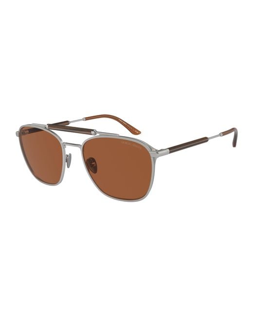 Giorgio Armani Black Ar6149 304573 Sunglasses Metal Squared Normal for men
