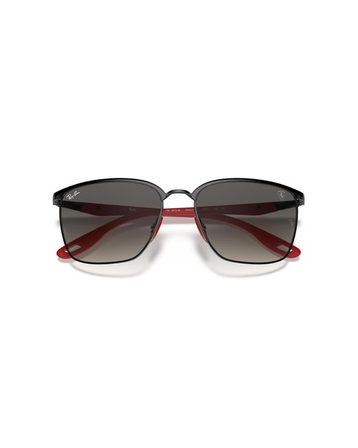 Ray-Ban Black Rb3673m Scuderia Ferrari Collection Square Sunglasses