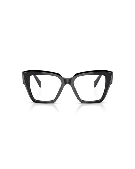 Prada Black Pr 09Zv 1Ab1O1 Optical Frames Acetate Transparent Squared Normal
