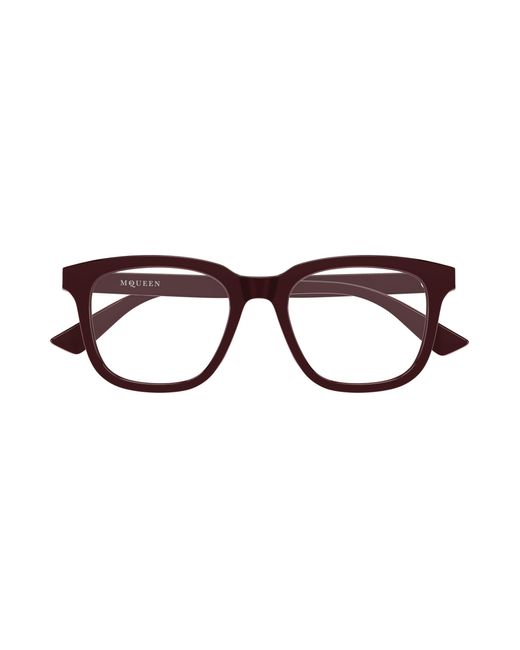 McQueen Black Am0539O 003 Optical Frames Acetate Transparent Squared