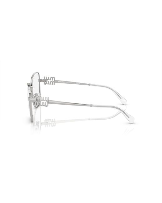 Miu Miu Black Mu 50Xv 1Bc1O1 Optical Frames Metal Transparent Pilot Normal