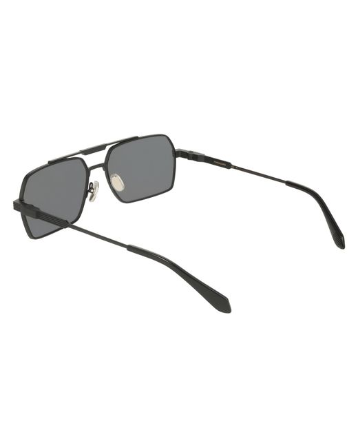 Ferragamo Black Sf332S 002 Sunglasses Titanium Squared Normal for men