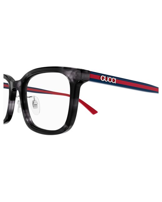 Gucci Black Gg1873Ok 004 Optical Frames Acetate Transparent Squared for men