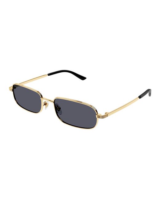 Gucci Black Gg1457S 001 Sunglasses Metal Squared Normal for men
