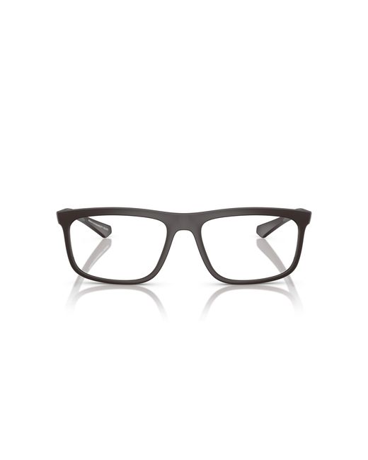 Emporio Armani Black Ea3246 6186 Optical Frames Injected Transparent Squared Normal for men