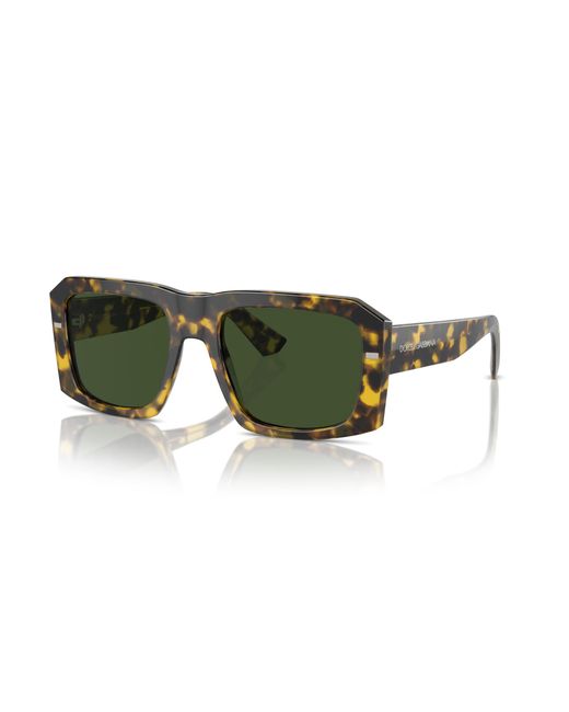 Dolce & Gabbana Green Dg4430 343371 Sunglasses Acetate Squared Normal for men