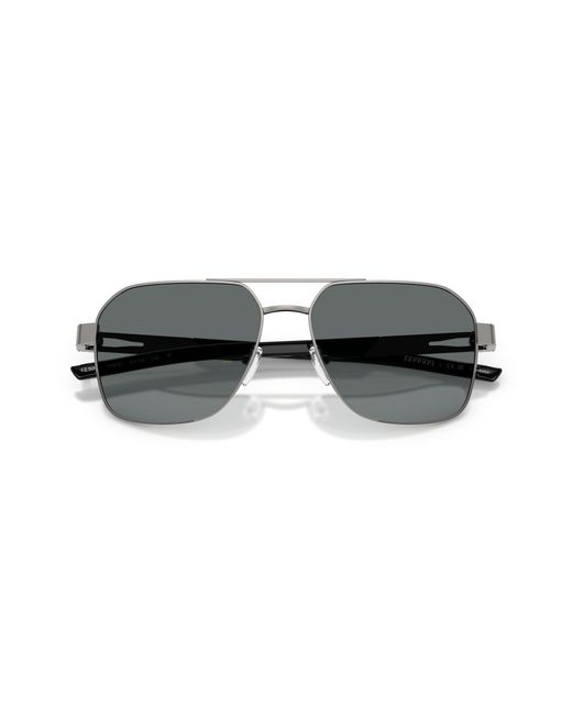 FERRARI SCUDERIA Black Fz5003 104/81 Sunglasses Metal Squared Polarized for men
