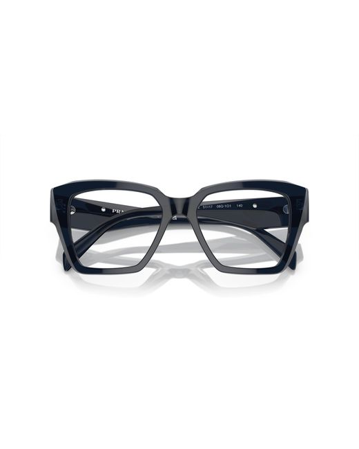 Prada Black Pr 09Zv 08Q1O1 Optical Frames Acetate Transparent Squared Normal