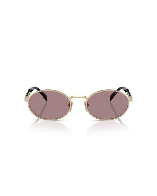 Prada Black Pr 65Zs Zvn20I Sunglasses Metal Round Normal