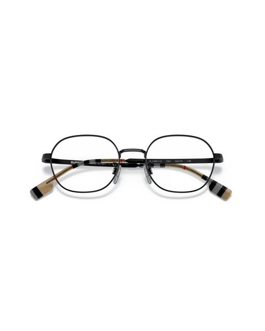 Burberry Black Be1369Td 1001 Optical Frames Titanium Transparent Round Normal for men