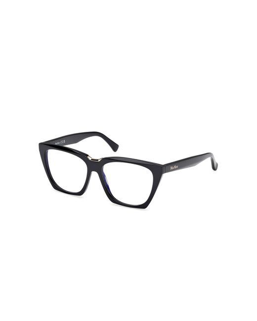 Max Mara Black Mm5188-B 001 Optical Frames Acetate Geometric Normal